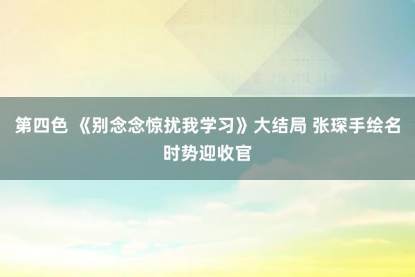 第四色 《别念念惊扰我学习》大结局 张琛手绘名时势迎收官