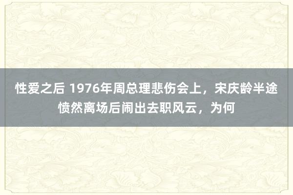 性爱之后 1976年周总理悲伤会上，宋庆龄半途愤然离场后闹出去职风云，为何