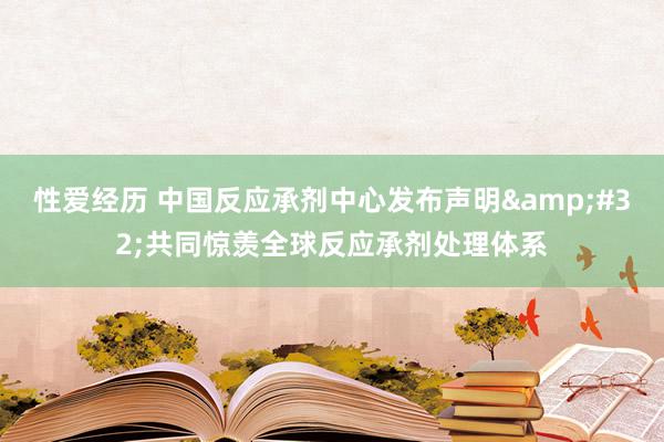 性爱经历 中国反应承剂中心发布声明&#32;共同惊羡全球反应承剂处理体系