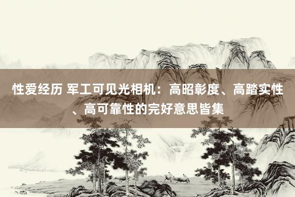 性爱经历 军工可见光相机：高昭彰度、高踏实性、高可靠性的完好意思皆集