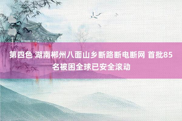 第四色 湖南郴州八面山乡断路断电断网 首批85名被困全球已安全滚动