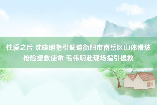 性爱之后 沈晓明指引调遣衡阳市南岳区山体滑坡抢险援救使命 毛伟明赴现场指引援救