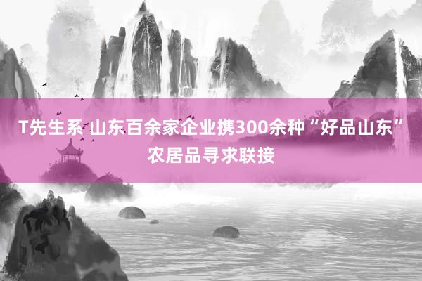 T先生系 山东百余家企业携300余种“好品山东”农居品寻求联接