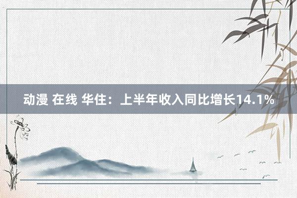 动漫 在线 华住：上半年收入同比增长14.1%